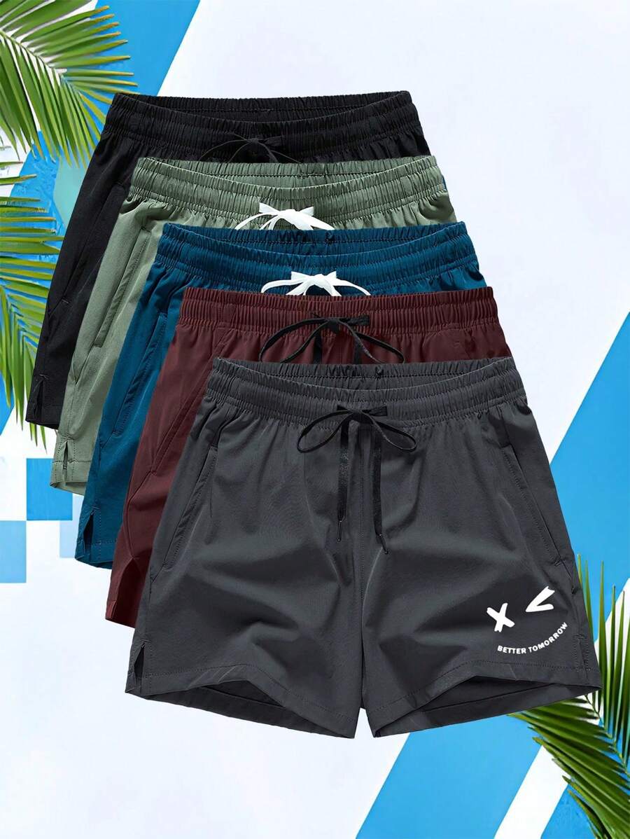 Pantalones cortos deportivos unisex para entrenamiento de fitness, baloncesto, correr, maratón, uso al aire libre, de secado rápido, para natación y playa