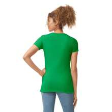 Gildan Womens/Ladies Softstyle Plain Ringspun Cotton Fitted T-Shirt (Irish Green) - Green - View 2