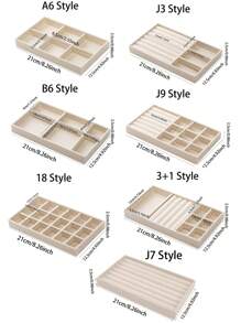 Flocked Jewelry Tray, Acrylic 3-Drawer Jewelry Box, Jewelry Storage, Ring Box, Desk Drawer Organizer, Simple & Fashionable, Flexible DIY, Pink/Beige/Gray Options, Suitable For Jewelry, Cosmetics, And Small Items Storage