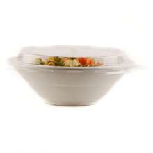 [50 PACK] 32oz Round Disposable Deep Bowls With Lids - Natural Sugarcane Bagasse, Bamboo Fibers, Sturdy Compostable,Friendly, , Paper Plastic Bowl Alternative,Tree Free - 彩色 - 查看 1