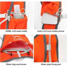 INOXTO Mochila con Chaleco de hidratación para Correr, Paquete Aislado Ligero con Bolsa de Agua de 1.5 L para Senderismo, Senderismo, Correr, Ciclismo, Carreras, maratón para Mujeres, Hombres y niños PVBF - 588naranja - Ver 3