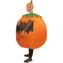 A Spooky Halloween One-Eyed Pumpkin Inflatable Costume Performance Costume Pumpkin Inflatable Costume Party Atmosphere Performance Props - Yellow - View 4