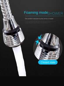 1pc Stainless Steel Faucet Splash-Proof Head, Classic Splash-Proof Water Saver For Kitchen Bathroom Decor Fall Decor Back To School - Multicolor - View 8