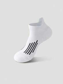 4 Pairs Men's Sports Ankle Socks, Black And White - Multicolor - View 9