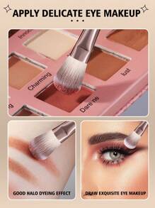 41pcs Makeup Brush & Sponge Set, Including 20pcs Makeup Brushes, 1pc Makeup Sponge, 1pc Makeup Brush Cleaning Bowl, 1pc Travel Toiletry Bag - Coffee Brown - View 6