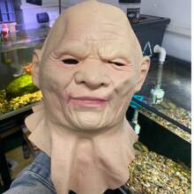 Masque en latex de tête chauve, accessoire de personnage d'homme âgé à tête blanche, costume pour émission de télévision et représentation comique