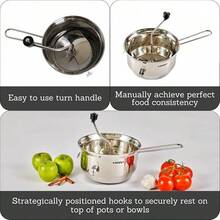 Mirro 50024 Foley molinillo de alimentos de acero inoxidable utensilios de cocina, Plateado, 1.9 litros, 1 - 3,3 litros - Ver 6