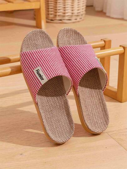 Vintage Rose Red Open Toe Breathable Slippers, Comfortable Casual Indoor House Slippers For Office/Bedroom, Mother's Day Gift
