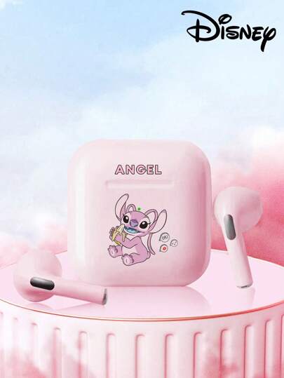 Disney Auriculares inalámbricos Bluetooth Disney LF-918 Angel, con cancelación de ruido pasiva, sonido HIFI de semientrada, llamadas claras con micrófono, larga duración de batería, para deportes, música y juegos, compatibles con teléfonos inteligentes y tabletas