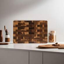 1 Stück/3 Stück Schneidebrett aus Akazienholz, Holz-Hackbrett, doppelseitiges mehrstufiges rechteckiges Holz-Schneide-Tablett für die Küche