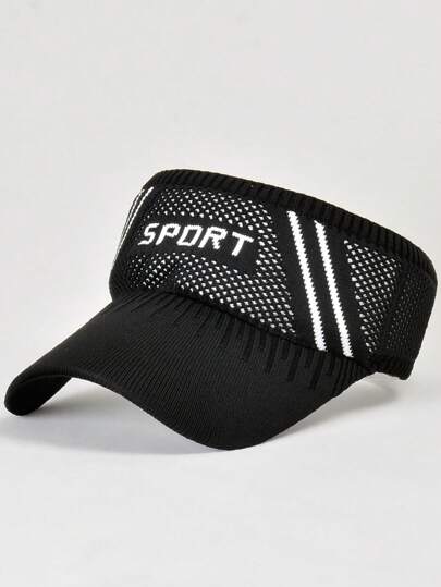 1 pieza Visera de malla transpirable para mujer, sombrero abierto de verano para deportes