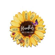 1pc Custom Sunflower Refrigerator Magnet With Grandkids Name, Personalized Mother's Day Gift For Grandma, Custom Grandma Refrigerator Magnet, Sunflower Magnet With Grandkids Name, Gift For Mom, Grandma Nana Gifts,Mother's Day Gift,Birthdays Day Gift.