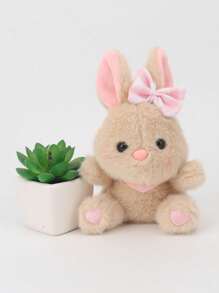 15 厘米/5.90 英寸复活节兔子毛绒玩具可爱动物兔子带蝴蝶结毛绒动物玩偶装饰创意礼物儿童生日派对家居女孩房间装饰 - 彩色 - 查看 15