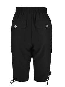 Quần lửng 7/8 Jisfaneya màu trơn, cạp chun, có túi, chất liệu co giãn - Màu đen, phong cách thường ngày, năng động, thích hợp cho kỳ nghỉ, thể thao, mùa xuân/hè. - màu đen - Xem 5