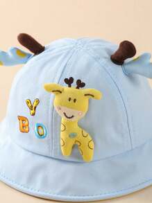 Baby Cute Deer Design Sun Hat, Unisex Kids Bucket Hat, Sun Protection Bucket Hat For Spring And Summer - 1PC - View 7