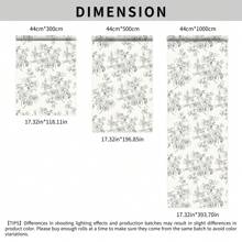 1 Roll French Retro Self-Adhesive Wallpaper - Floral Pattern, Waterproof, Removable And Reusable Sticker, Suitable For Bedroom, Living Room, Dining Room, TV Background, Home Decor, Cabinet, Bookshelf, Desk, Niche Furniture Renovation, Size 44*300/500/1000cm - Black and White - View 9