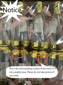 1 件透明香槟瓶和糖果盒酒瓶、婚礼礼品盒、带配件、香槟瓶盒糖果礼品塑料派对礼品婚礼、赠品、派对礼品盒、创意透明婚礼香槟瓶、圣诞糖果储物瓶、圣诞婚礼装饰用品（注：丝带字母随机发货。）