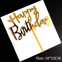 10 Pieces Happy Birthday Cake Toppers, Acrylic Cake Topper Happy Birthday Topper Cake Decoration For Birthday Theme Party Back To School - Multicolor - View 32