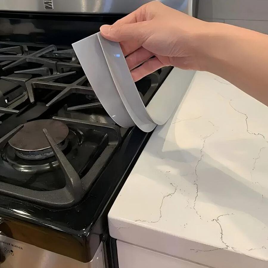Easy-Clean Silicone Stove Gap Cover, Kitchen Counter Gap Filler, Heat Resistant Oven Gap Filler, Between Kitchen Appliances Washing Machine And Stovetop Gifts Birthday Graduation