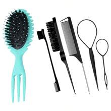 Lược tạo kiểu tóc xoăn 2025 dành cho tóc xoăn, tóc gợn sóng và tóc xoăn - Dụng cụ tạo kiểu chống xơ rối với thiết kế hình bạch tuộc gỡ rối để gom, định hình và tách các lọn tóc xoăn - Lược nhẹ không kéo cho trẻ em, thanh thiếu niên và bé gái - Bộ quà tặng khi đi du lịch, ở nhà, đi học - Nhiều màu - Xem 7