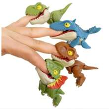 Juguete para dedos de dinosaurio, diseño creativo en miniatura de estilo jurásico, material ABS no tóxico, se puede usar como un juguete interactivo entre padres e hijos, también se puede usar como decoración de la fiesta del Jurásico o como pequeños regalos, premios en el aula, puntos para comprar artículos - Multicolor - Ver 12