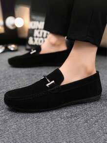 Men's Loafer Shoes, Classic Fashion Comfortable Formal Oxford Slip-On Moccasins, Casual Lightweight Boat Shoes (Loafer Size Runs Small, Big-Footed Customers Are Advised To Order One Size Up) - Black - View 2