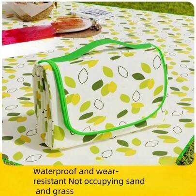 Portable Compact Picnic Blanket, Waterproof, Non-Woven, Thickened, Moisture-Proof, Outdoor Use, Spring, Camping