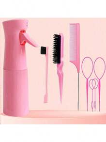 Conjunto de 5/3/1 escova de cabelo, frasco spray de névoa fina contínua (200ml), adequado para adultos e meninas, design de unicórnio, pode ser usado para pentear e modelar o cabelo, ideal para uso em salões de cabeleireiro. - Rosa - Ver 17
