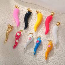 1 pezzo Ciondolo di peperoncino di lusso minimalista alla moda in rame, accessorio versatile fai da te per bracciale, collana, orecchini, portachiavi