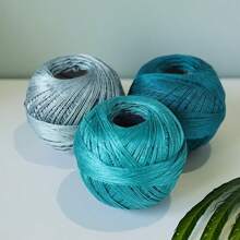 50g Kolorowa nić koronkowa nr 7 jest używana do tkania wykwintnych i romantycznych ręcznie robionych wyrobów, dekoracyjnych obrazów i ozdób - 50g - Zobacz 10