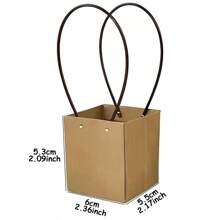 5-20pcs 6x5.5x5.3cm Kraft Paper Succulent Potted Plant Box Indoor Outdoor Universal Foldable Hanging Potted Plant Box With Handle Practical Gardening Tools - Multicolor - View 2