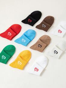 5/10pairs Love Women's Socks Ins Girls' Short Socks Spring And Autumn Thin Versatile Mid-Tube Socks - Multicolor - View 6