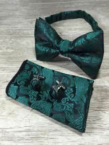 3 件套男士时尚佩斯利花纹和腰果花蝴蝶结 - 彩色 - 查看 22