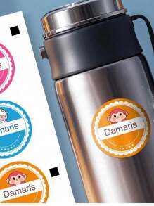 30-1000pcs 3cm/4cm/5cm/6cm/7cm/8cm Personalized Name Sticker Labels, Waterproof And Adhesive - Ideal For Labeling And Organizing Personal Items, Travel Accessories, And Outdoor Equipment, Custom Tags With Colorful Designs For Easy Spotting Gifts Birthday Graduation