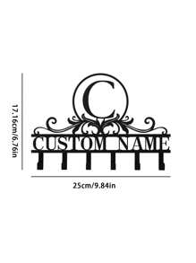 Personalized Key Holder Wall Mount - Custom Family Name Key Holder For Wall, Metal Key Rack Hook Organizer, Coat Rack, Key Hanger Wall Decor For Kitchen, Entryway, Bedroom, Hallway,Chic Autumn