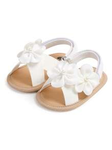 Infant Girl Sandals Newborn Non-Slip Soft Rubber Sole Sandals For Infant Boys Open-Toe Outdoor Casual Summer First Walkers Shoes Infant Summer Sandals 0-1 Year Old Soft Bottom Non Slip Sneaker White Small Flower Breathable Infant Shoes 0-18 Months