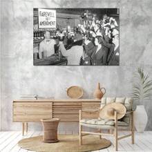 End Of The Prohibition Farewell 18th Amendment Print Poster Unique Modern Canvas Wall Painting Simple Aesthetic Decoration Bedroom Kitchen College Style Dormitory Home Decorations With Frame Can Be Hung Directly