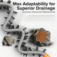 Soporte para Manguera de alcantarillado RV de 10 pies, diseño telescópico Flexible para Evitar obstáculos y cunas Profundas, Manguera de alcantarillado Segura para RV - Listo para - Negro - Ver 4