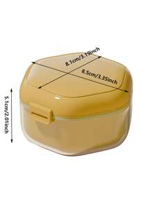 Invisible Braces Cleaning Box, Orthodontic Retainer Storage Box, Denture Storage Cleaning Box, Portable Accessories Storage