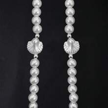 2 regulowane ramiączka do biustonosza zdobione perłami, odpinany łańcuszek na klatkę piersiową, pasek na ramię do bielizny, odkryte plecy na imprezę Rave