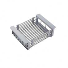 RVS hangende afdruiprek, verstelbare multifunctionele afdruipmand, keuken gootsteen organizer rek, ABS antislip uitbreidbare opbergplank