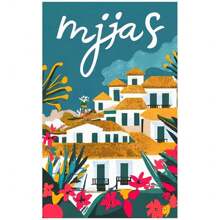 1pc Wall Arts Posters Optional Frame Travel Canvas Poster, Retro Travel Poster Malaga City Canvas Printing Art Village Beach Sunshine Coast Retro Wall Art Picture Mural Home Decoration, Frameless ,Wall Art With Frame - Multicolor - View 22