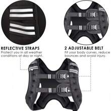 Prodigen Weighted Vest For Women And Men 8 12 16 20 25 30 Lbs With Reflective Stripe And Double Adjustable Buckle Straps Weight Vests For Strength Training, Jogging, Cardio, Weight Loss