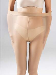 1 双防钩简单紧身裤，超透明舒适连裤袜 - 黑色 - 查看 8