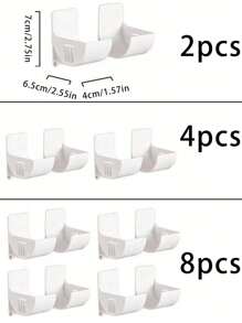 2pcs/4pcs/8pcs Set Non-Piercing Storage Racks, Cabinet Organizers For Packaging, Trash Bag Holders, Refrigerator Side Shelves Decor, Holiday, Room, Bedroom Decoration, Home Storage Cabinets