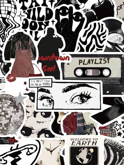 100pcs Y2K Style Graffiti Stickers, Suitable For Laptops, Scrapbooks, Guitars, Helmets, Etc.