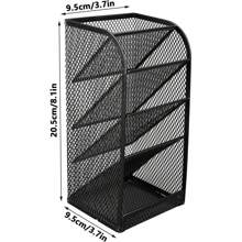 网状桌面收纳盒 - 多功能笔筒和桌面文具收纳盒，适用于学校、家庭办公室、美术用品 - 彩色 - 查看 5