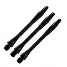 Easytoday 12pcs Black And White Barrels, High-Quality Netted Aluminum Dart Shafts With Netted Stripe Design - Lightweight And Durable, Accurate Throwing