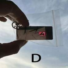 1pc Acrylic Keychain With Glowing Eyes, Popular Cartoon Character Accessory, Double-Layer Laminated - Multicolor - View 6