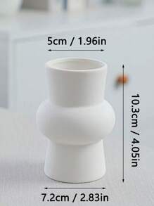 1 Piece Simple White Ceramic Vase Diy Painted Graffiti Vase For Parent Child Children Small Vase With Dried Flower Decorations Ceramic Crafts Rama Decoration Rama Home Decor Room Decor Flower Vase Glass Vase - Multicolor - View 21